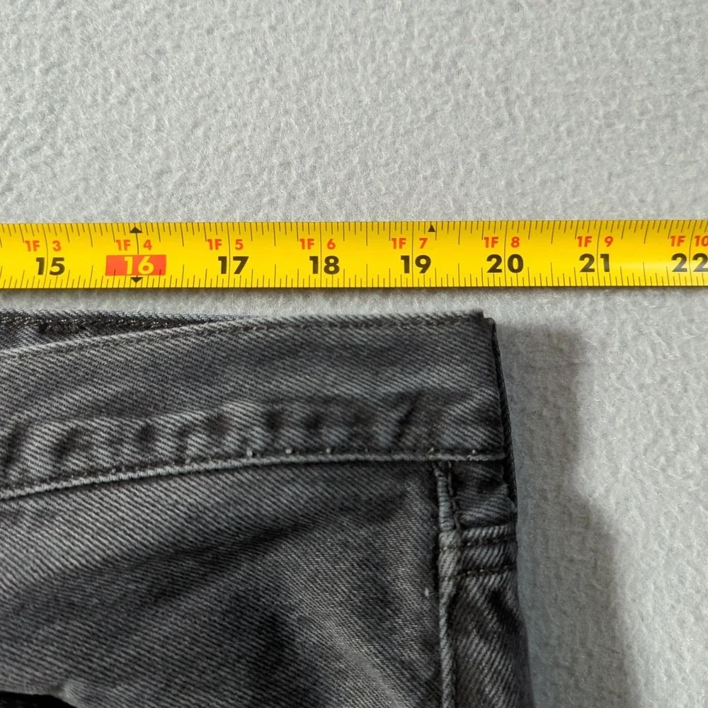 Levi's 501 Jeans Mens 40x32 Faded Black Straight Leg Button‎ Fly Denim Pants